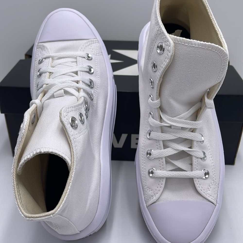 Converse WMNS CTAS MOVE HI
WHITE/NATURAL IVORY/BLACK 568498C Platforms Sneakers - Picture 12 of 16